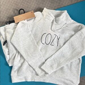 Rae Dunn Light Gray 2-Piece Set